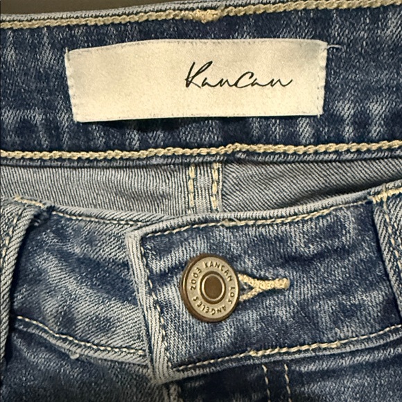 KanCan Distressed Skinny Jeans Raw Hem Medium Wash Women’s Sz 7/27 - Picture 2 of 12